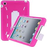 i-Blason ArmorBox Series 2 Layer Hybrid Protection Case For Apple New iPad Mini 7.9 Inch with Kick Stand Kids Friendly (Pink/White)