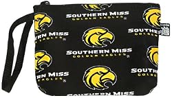 Southern Miss Makeup Pouch-Travel Clutch - Coin Purse Wristlet Southern Mississippi Make up Cosmetic Beauty Bag Best Unique Small Gifts for Women Woman Ladies Girls or College Students