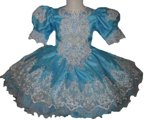 CLEARANCE Breathtaking Detailed Pageant Dress with Keyhole Back ~ Turquoise or Fuchsia While Supplies Last