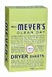 Mrs. Meyer's Clean Day Dryer Sheets,  Lemon Verbena, 80-Count Boxes (Case of 12 = 960 Sheets)