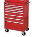 SK 86045 27-Inch Wide by 18-3/4-Inch Deep by 42-3/8-Inch High 8 Drawer Red Mobile Cabinet