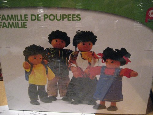 Childrens Toyshop  Toys : Pintoy Wooden Doll Family - Ethnic