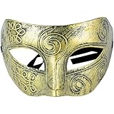 Shot-in Retro Roman gladiator Halloween party masks man woman children Masquerade mask Gold