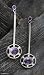 Gold plated amethyst earrings, 'Bright Night'