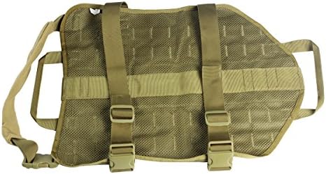 Army Tactical Dog Vest Military Dog Clothes Load Bearing Dog Training Molle Vest Coyote Brown XL
