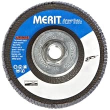 Merit Flap Disc, Type 29, , 5/8"-11 Arbor, Zirconia Alumina, 4-1/2" Diameter, Grit 80  (Pack of 10)