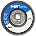 Merit Flap Disc, Type 29, , 5/8"-11 Arbor, Zirconia Alumina, 4-1/2" Diameter, Grit 80  (Pack of 10)