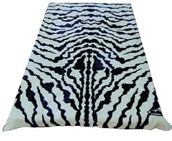 Solaron Twin Zebra Print Korean Mink Blanket