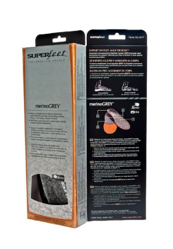 Superfeet Merino Grey All Season Comfort Insole  