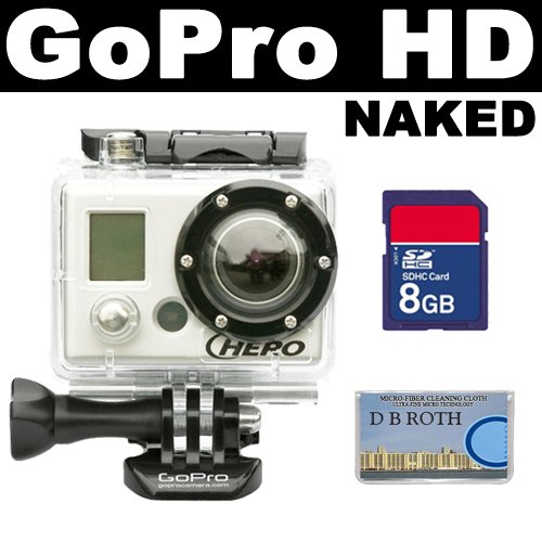 GoPro HD Naked HERO High-Definition Waterproof Digital Camera + SD 8GB Memory...