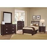 Twilight Youth Slat Bedroom Set (Merlot) by Vaughan-Bassett