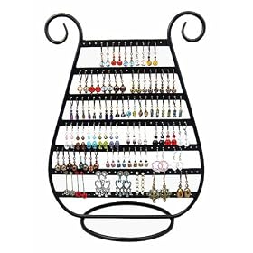 Earring Display / Holder with 50 Pairs of Assorted Earrings by 