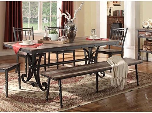 LYKE Home Analiese Metal Bench