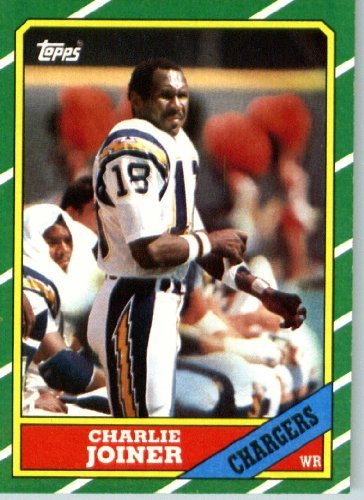1986 Topps # 236 Charlie Joiner San Diego Chargers Football Card- Near Mint to Mint Condition - In Protective Screwdown Display Case!