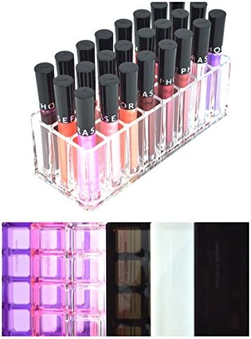 Acrylic Lip Gloss Organizer & Beauty Care Holder Provides 24 Space Storage | byAlegory