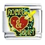 Romeo And Juliet Heart Italian Charm Bracelet