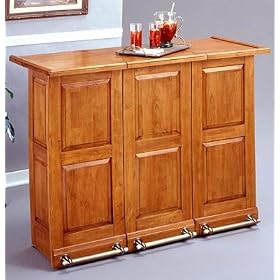 Click here to buy Swing-Open Bar with Oak Finish by Home Styles.