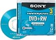 Sony 8cm DVD plus RW with Hangtab 3 Pack (Discontinued by Manufacturer)