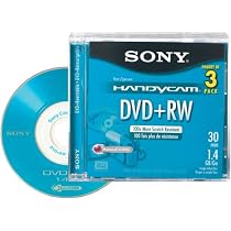 Sony 3" Rewritable DVD+RW for Camcorders - 3pk