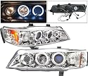 94-97 HONDA ACCORD LED HALO PROJECTOR HEADLIGHTS CHROME