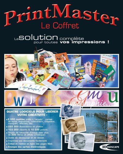 Coffret PrintMaster (PrintMaster 11+133 000 cliparts+10 000 polices+LaboPhoto Express+Mon Album Photo)