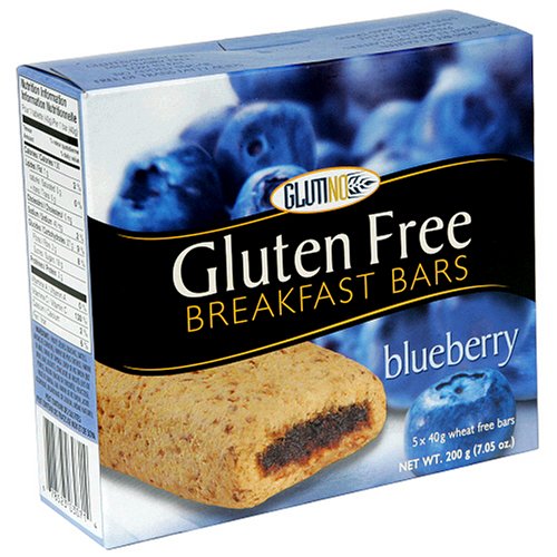 Glutino Gluten Free Breakfast Bars, Blueberry, 5-Count Boxes (Pack of 6)