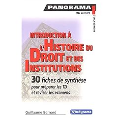 Introduction � l'histoire du droit et des institutions