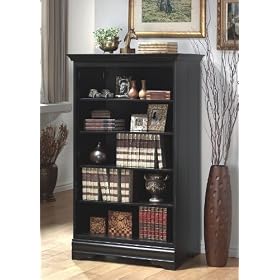 Contemporary Style Black Storage and Display Bookcase by visiondecor Furniture