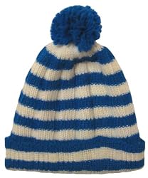 Pure Alpaca Natural Fiber Snow Hat for Baby (0-4 Months) - Calypso & White