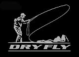 Dry Fly Upstream Images Silver Vinyl Wildlife Car Truck Window Decal Sticker