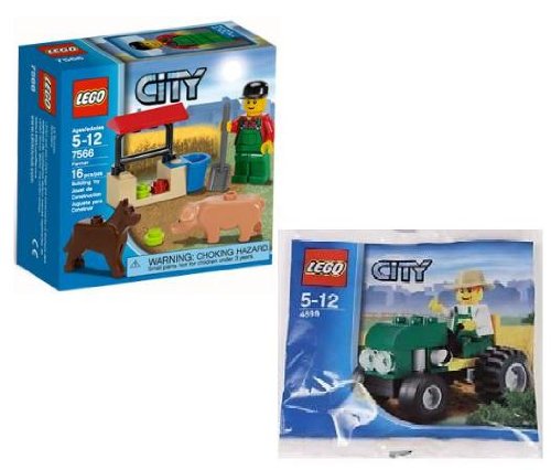 LEGO City Farmer Set #7566 and LEGO City Tractor Set #4899