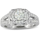 1ct Diamond Engagement Ring in 14k White Gold