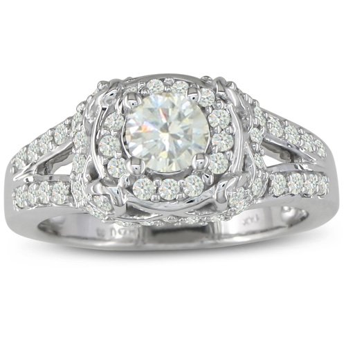 1ct Diamond Engagement Ring in 14k White Gold