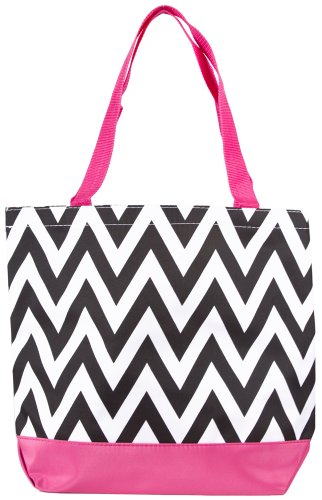 Ever Moda Chevron Collection Tote Bag, Large 17-inch