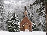 Church in Winter Art Photographic Poster Print by Douglas Steakley, 16x12
