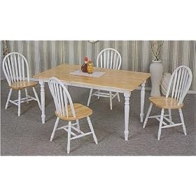 Natural Wood Butcher Block Table Chair Set by 