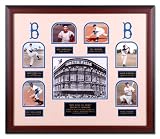 Brooklyn Dodgers - 1955 World Champions - Framed Display Piece with 7 Photos and Nameplates