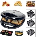 Edelstahl Multigrill Sandwichtoaster Waffeleisen Kontaktgrill 3in1 variabel
