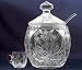 Kitchen & Housewares : Crystal Punch Bowl Set - 15 Pcs. - Spring Bouquet