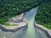 Aerial View of the Mouth of Rio Claro River Emptying into the Ocean, Sirena, Costa Ri...
