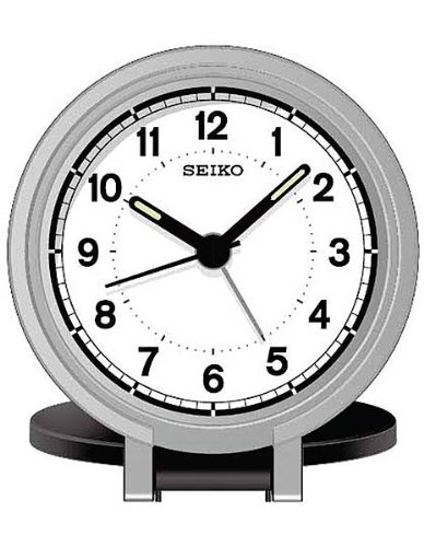 Seiko Travel Alarm Clock Gray/Black Case