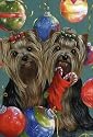 Yorkshire Terrier Christmas Garden Flag