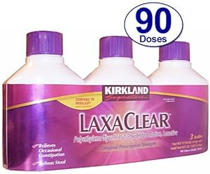 Kirkland LaxaClear, 90 Daily Doses, Polyethylene Glycol 3350 (3 Pack), Compare to Miralax Active Ingredient