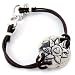 "Dawn" Sterling Silver and Brown Leather Bracelet