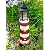 Buy Decorative Garden Solar Powered Large Lighthouse Fiberglass Solar Light (RED... by garden sun light