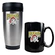 Pittsburgh Pirates MLB Stainless Steel Travel Tumbler & Black Ceramic Mug Set - Primary Logo by Great American Products