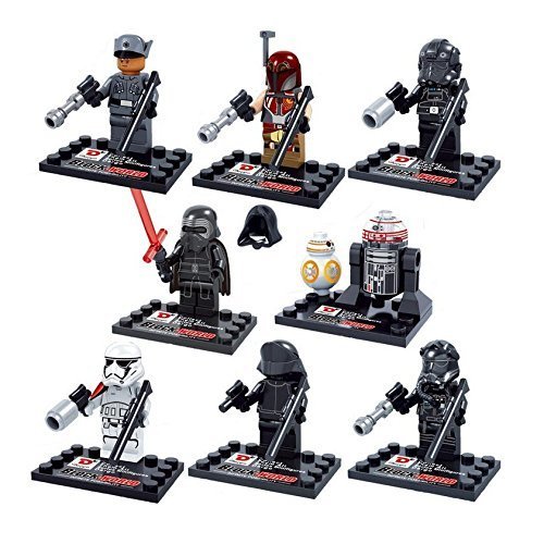LipstickIndy® 8 PIECES BRAND NEW STAR WARS THE FORCE MINIFIGURES BUILDING BLOCKS SET