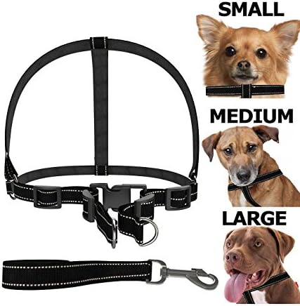 Dog Harness [FREE Leash Included] Heavy Duty - Adjustable &amp; Durable - Premium Quality - Best Pet Control Training and Walking - Rescue Harness Collar for Large/Medium/Small Dog