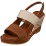 Aquatalia by Marvin K. Women's Vintage Wedge Sandal,Brown Combo,7 M US