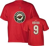 Mikko Koivu Minnesota Wild Red Name and Number T-Shirt